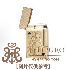 S. T.DUPONT 都彭 LIGNE 2系列 King of clubs梅花王牌 朗声打火机 珍藏版 金色 016455