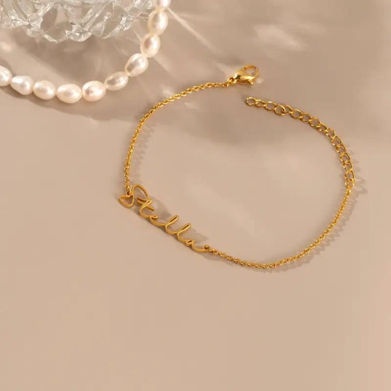 custom name chain bracelet