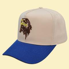 Baseball Cap - CMC-1047 (100% Cotton Off White Khaki With Royal Blue Visor Two Tone Edition 9forty A Frame Baseball Cap Factory)