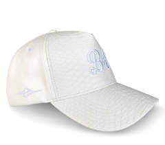 Baseball Cap - CMC-1058 (Custom Design Faux PU Leather White Colour Edition 9forty A Frame Baseball Cap Supplier )