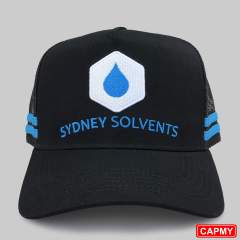 Trucker Hat - CMC-3008 (High Profile Deep Crown Black 5 Panel Austrlia Country Trucker Caps Manufacturer )