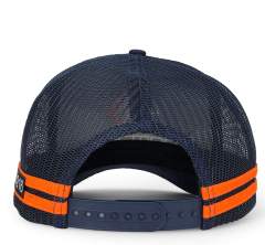 Trucker Hat - CMC-3010 ( Custom Australia Navy Blue Side Stripes 5 Panel Deep Crown Australia Country Trucker Caps )