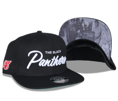 Snapback Cap - CMC-2012 ( High Quality Under Brim Print 100% Polyester Midde Crown Black Colour 6 Panel Snapback Cap Factory )
