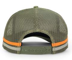 Trucker Hat - CMC-3104 ( Custom Army Green Under Brim Sublimation Printing Australia 5 Panel High Profile Country Trucker Hat Supplier )