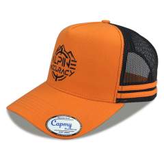 Trucker Hat - CMC-3102 ( Custom Orange Cotton Mesh Hat HIgh Profile Australian 5 Panel Country Trucker Caps Supplier )