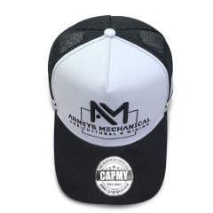 Trucker Hat - CMC-3090 ( Custom 3D Embroidered Logo Side Stripes 5 Panel High Profile Australia Country Trucker Caps Manufacturer )