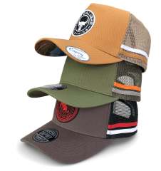 Trucker Hat - CMC-3104 ( Custom Army Green Under Brim Sublimation Printing Australia 5 Panel High Profile Country Trucker Hat Supplier )
