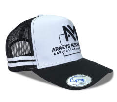 Trucker Hat - CMC-3090 ( Custom 3D Embroidered Logo Side Stripes 5 Panel High Profile Australia Country Trucker Caps Manufacturer )