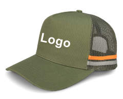 Trucker Hat - CMC-3104 ( Custom Army Green Under Brim Sublimation Printing Australia 5 Panel High Profile Country Trucker Hat Supplier )