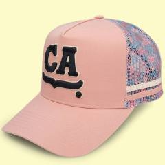 Trucker Hat - CMC-3106 ( New Design 5 Panel Pink Mesh Printing Hat High Profile Australia Country Trucker Caps Manufacturer )