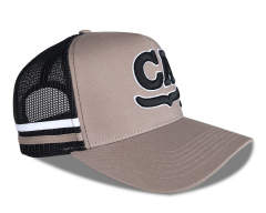 Trucker Hat - CMC-3108 ( Custom Logo Brown Tan 5 Panel Trucker Hat Deep Crown High Profile Australia Country Trucker Caps Supplier )