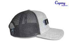 Trucker Hat - CMC-3252 ( Custom Grey Wool Low Profile Richardson Style 3D Embroidery Logo 6 Panel Trucker Hat Supplier )