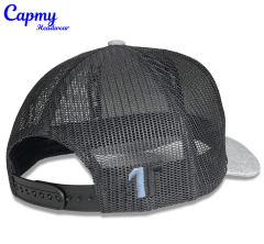 Trucker Hat - CMC-3252 ( Custom Grey Wool Low Profile Richardson Style 3D Embroidery Logo 6 Panel Trucker Hat Supplier )