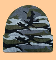 Beanie Hat - CMC-5020(Custom Winter Cap Knitted Jacquard Embroidery Logo Warm 100% Acrylic Wool Beanie Hat Manufacturer )