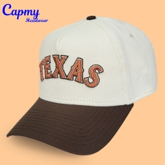 Baseball Cap - CMC-1098 (100% Cotton Two Tone Dark Crown Corduroy Cap Edition 9forty A Frame Cordduroy Baseball Cap Manufacturer)