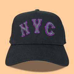 Baseball Cap - CMC-1096 (100% Polyester Black Hat Middle crown 5 Panel 9forty A Frame Baseball Cap Factory )
