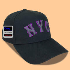 Baseball Cap - CMC-1096 (100% Polyester Black Hat Middle crown 5 Panel 9forty A Frame Baseball Cap Factory )