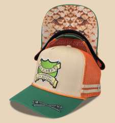 Trucker Hat - CMC-3310 (New Design Badge Logo Brown Deep Crown High Profile Australia Country Trucker Caps 5 Panel Trucker Hat Manufacturer )