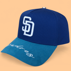 Baseball Cap - CMC-1192 (Customize Two Tone 5 Panel 100% Polyester Sports Hat White Black 3D Embroidery Logo A Frame Baseball Caps)