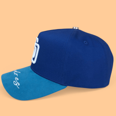 Baseball Cap - CMC-1192 (Customize Two Tone 5 Panel 100% Polyester Sports Hat White Black 3D Embroidery Logo A Frame Baseball Caps)