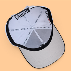 Baseball Cap - CMC-1191 (Customize Two Tone 5 Panel 100% Polyester Sports Hat White Black 3D Embroidery Logo A Frame Baseball Caps)