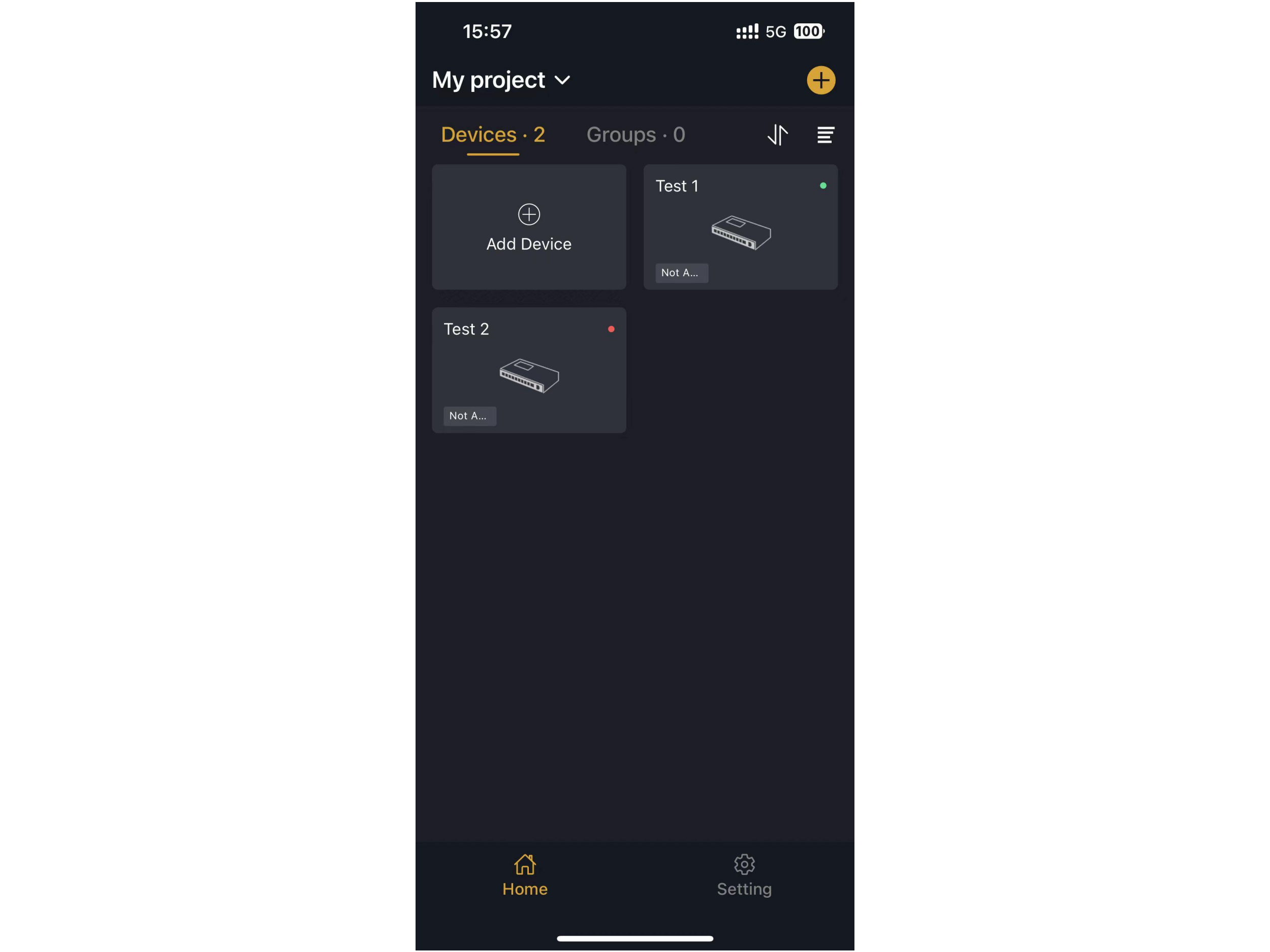 Device and group management interface