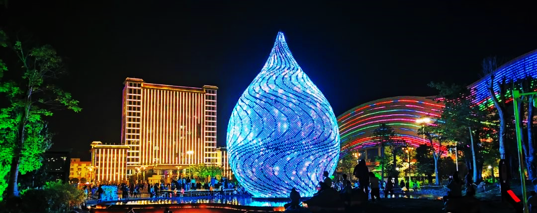 Full-scene audio-visual-electrical synchronization of urban landmark lighting project