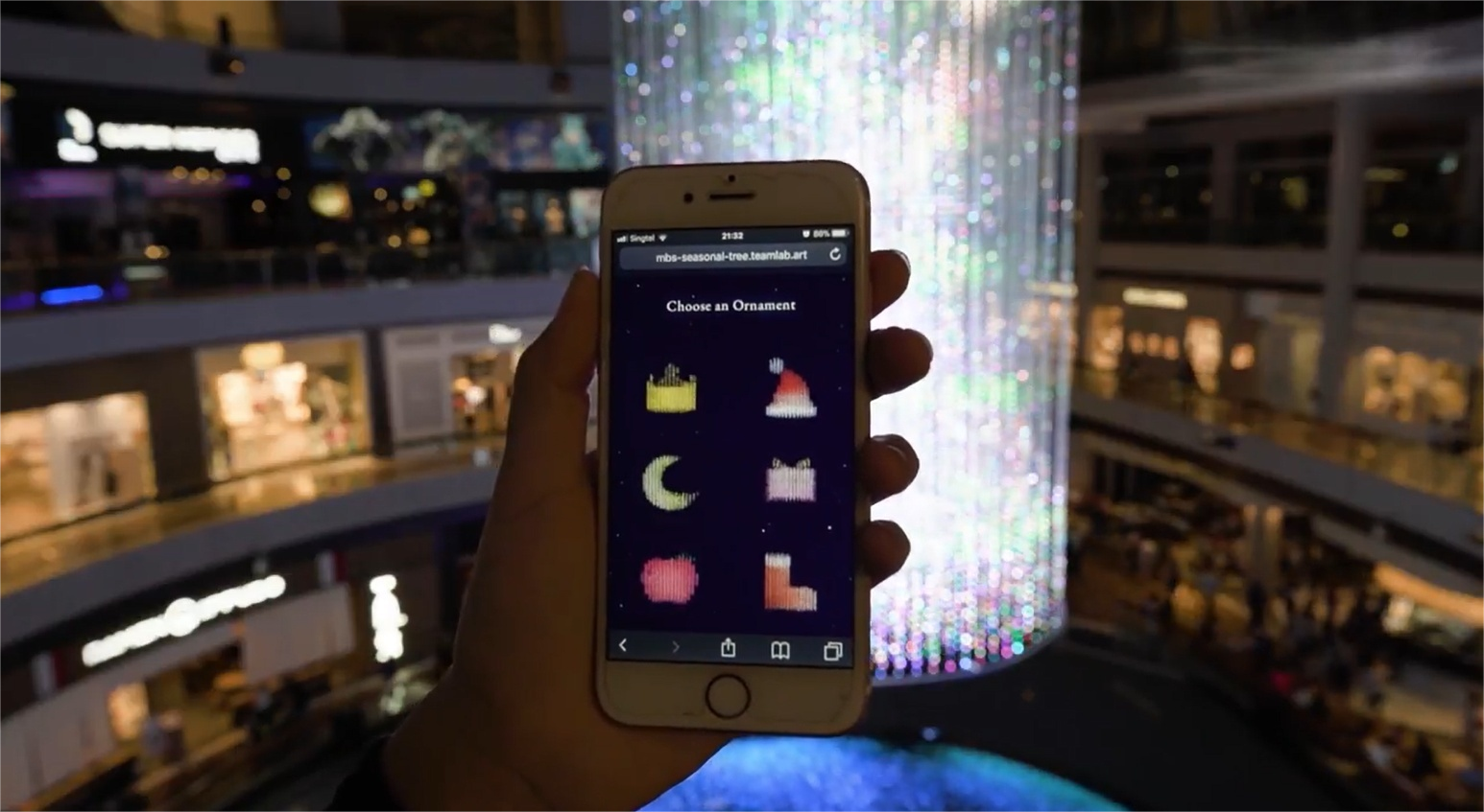 Mobile operated interactive LED lighting display