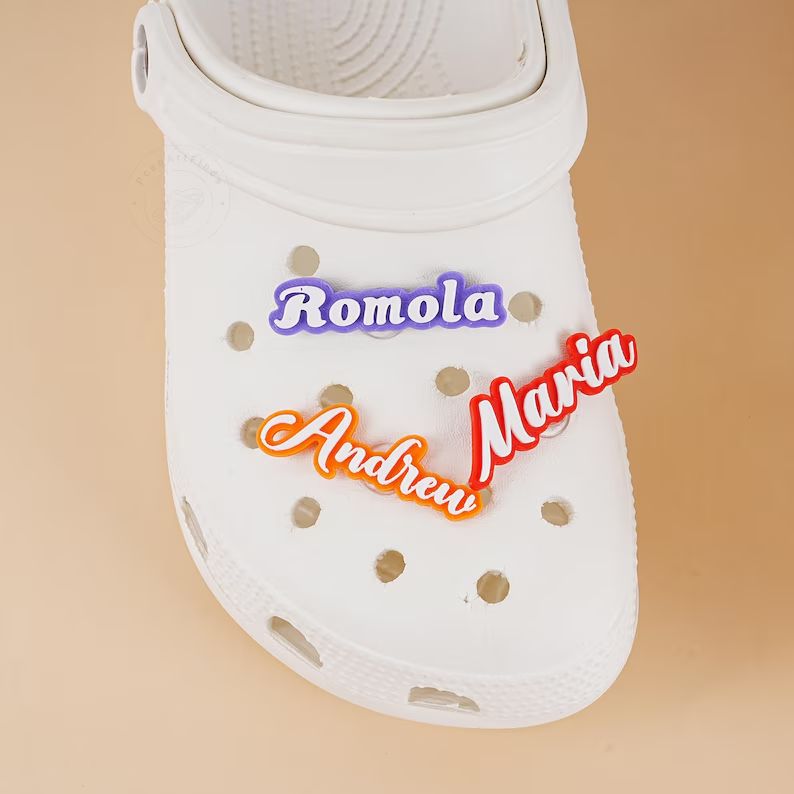 Custom PVC Name Shoe Charms - Your Name Your Color Your Style