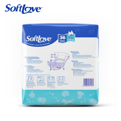 Softlove Clothlike Medium Pack Disposable Baby Diapers (M36)
