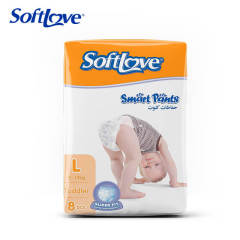 Softlove Smart Pants Comfortable Soft Disposable Baby Diapers (L8)