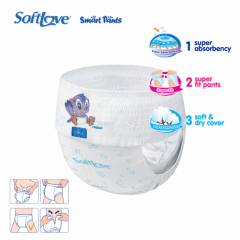 Softlove Smart Pants Comfortable Soft Disposable Baby Diapers (L8)