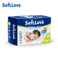 Softlove Soft Comfort Baby Diapers for Sensitive Skin (NB26)