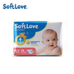 SoftLove Dry Comfort Diaper Disposable Baby Diaper Manufacturer (M30)