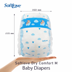 SoftLove Dry Comfort Diaper Disposable Baby Diaper Manufacturer (M30)
