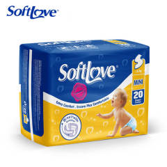 Softlove Clothlike  Fluff Pulp Super Soft Baby Diapers Wholesale (S20)