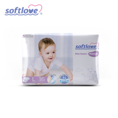 Softlove Platinum Diaper Ultra Thin Baby Diaper Factory Direct Sale (L36)