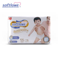 Softlove Gold Pants Superior Absorption Baby Diaper Pants Wholesale (XXL16)