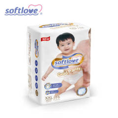 Softlove Gold Pants Superior Absorption Baby Diaper Pants Wholesale (XXL16)