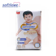 Softlove Gold Pants Superior Absorption Baby Diaper Pants Wholesale (XXL16)