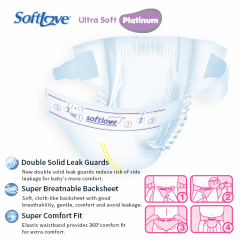 Softlove Platinum Diaper Wholesale Customized Baby Diapers Factory (M40)