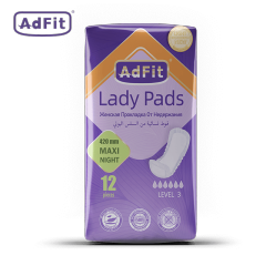 AdFit MAXI Night 420mm Lady Pads OEM Light Incontinence Pads Supplier