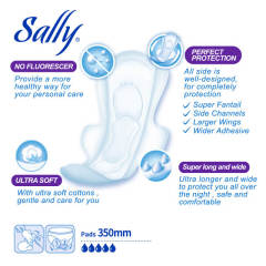 Lady Sanitary Napkin Manufacturer 350mm Overnight Sanitary Pads Wholesale