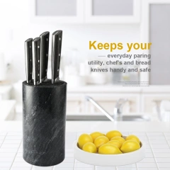 ROUND MARBLE UNIVERSAL KNIFE BLOCK