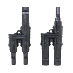 Conector solar fotovoltaico MC4 em formato T ou H compatível com alta corrente IP68 à prova d'água 50A