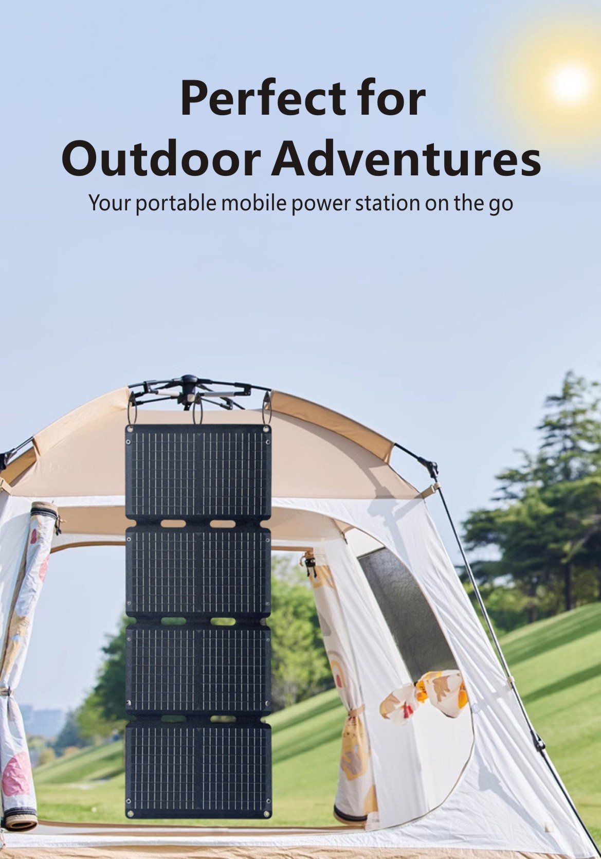 40W Foldable Portable Solar Panel Solar Cell Battery PV Photovoltaic Paneln Description-5