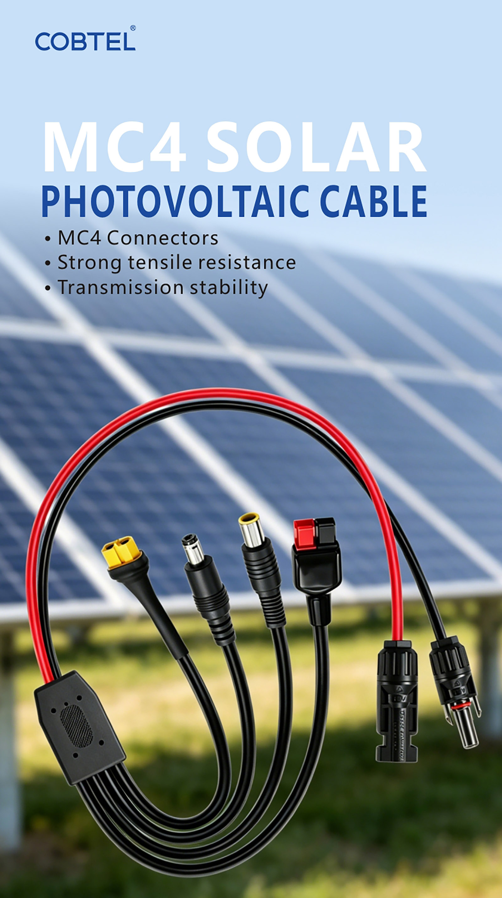 Anderson Powerpole/DC5521/DC7909/XT60 4-in-1 To MC4 Cable 1