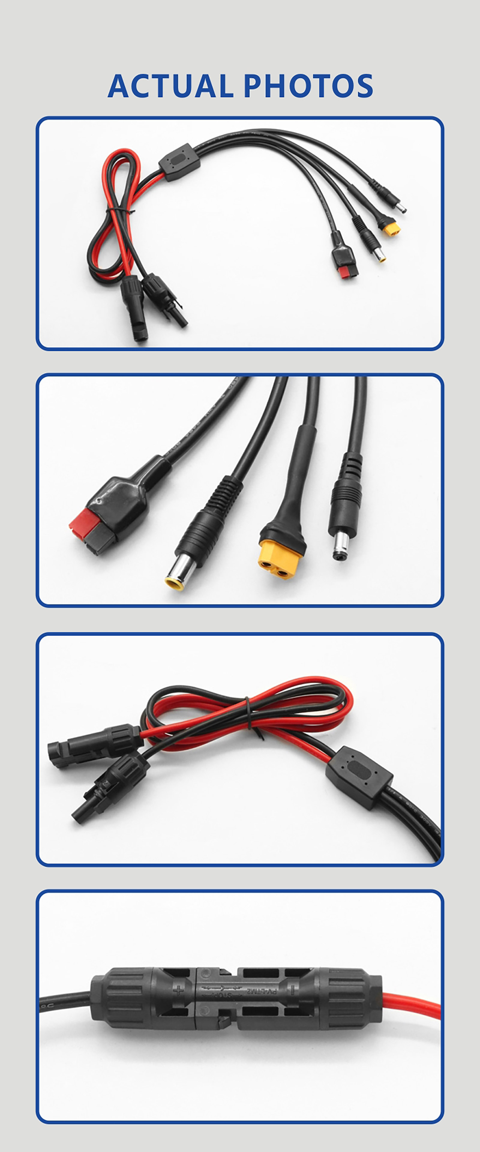 Anderson Powerpole/DC5521/DC7909/XT60 4-in-1 To MC4 Cable 8