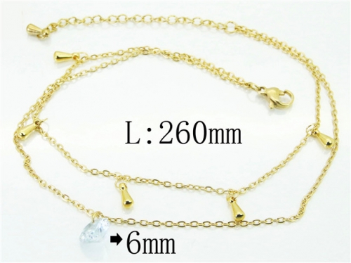 Stainless Steel Jewelry Wholesale - Stainless Steel Anklets - HY59B0759MLT Stainless Steel Jewelry Wholesale - Stainless Steel Anklets - HY59B0759MLT