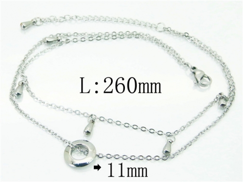 Stainless Steel Jewelry Wholesale - Stainless Steel Anklets - HY59B0751MT Stainless Steel Jewelry Wholesale - Stainless Steel Anklets - HY59B0751MT
